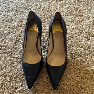 Cole Haan black pump heels. Professional style, pointed toe. 3+ inches
